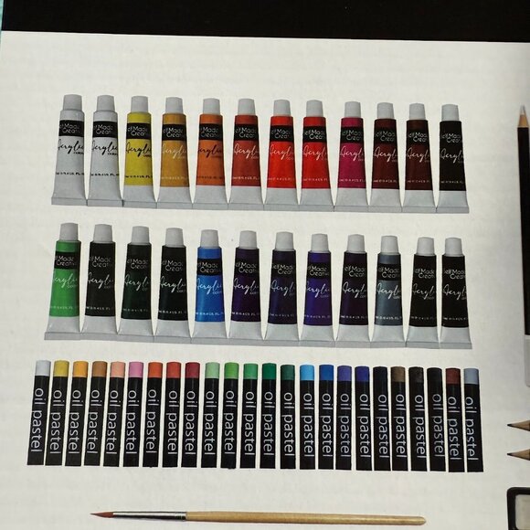 Mixed Media 104-Piece Deluxe Art Set with Wooden Box and Drawing Supplies NEW - Picture 13 of 16